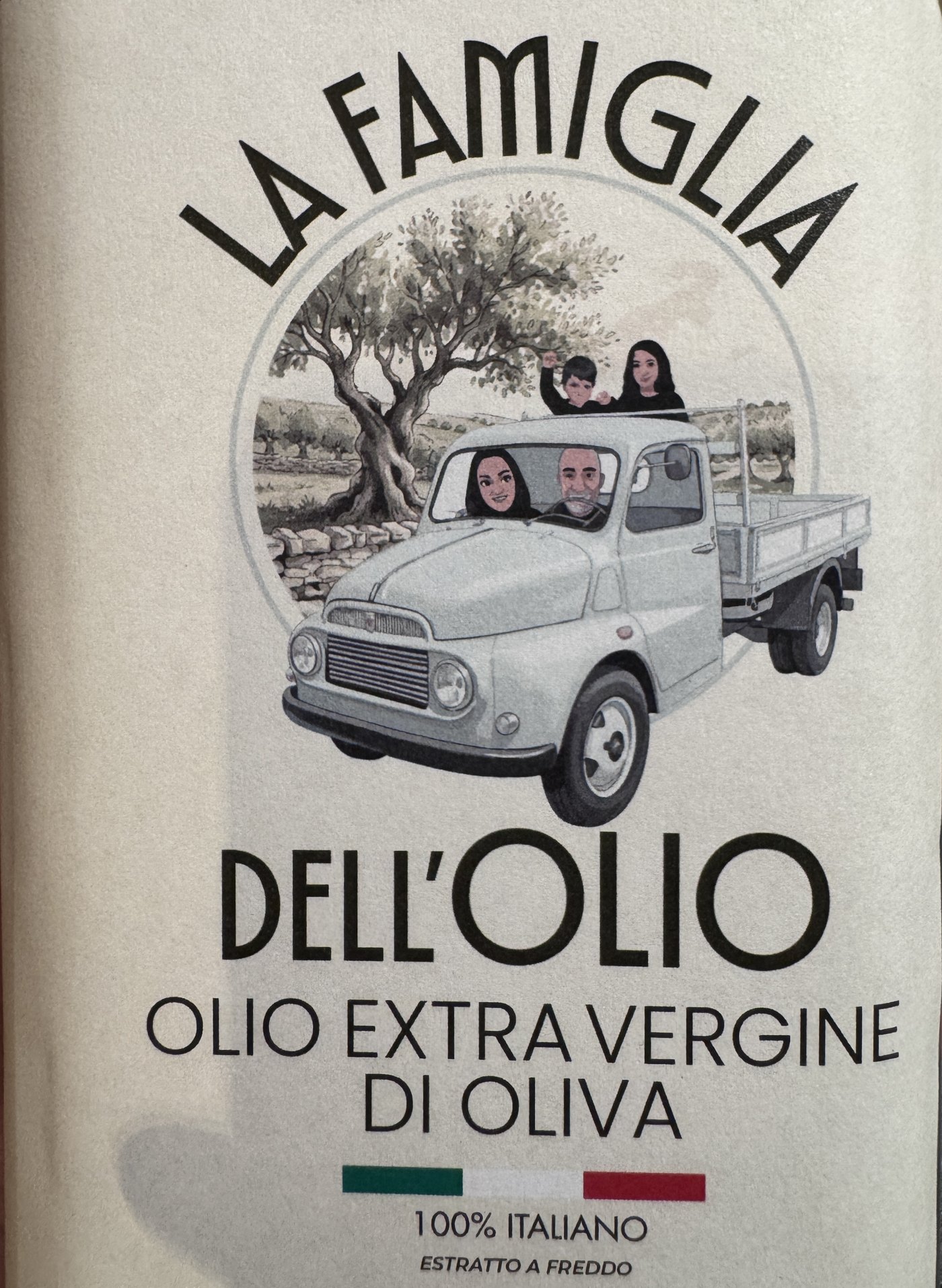 La Famiglia dell'Olio sul camioncino